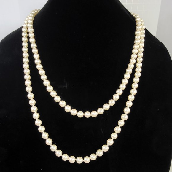 Marvela Jewelry - Marvela Brand Extra Long 54" Faux Pearl Necklace